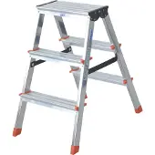 Krause 120397, Aluminium, Aluminium, Schwarz, Orange, 3 Schritte, TUV, EN 131, 650 mm, 2,4 kg
