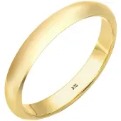 Elli Ringe - Ring Ehering Bandring Klassisch 375 Gelbgold - Gr. 58 MM - in Gelbgold - für Damen