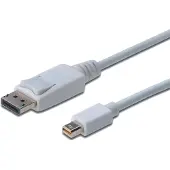 Assmann DisplayPort-Kabel Mini DisplayPort M M 2 m 1.1a geformt weiß für Apple iMac Mac mini Pro MacBook Air (AK-340102-020-W)