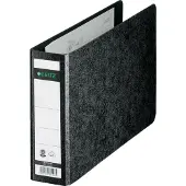 Leitz Hartpappe-Ordner, 180 Grad, DIN A5 quer, 56 mm,schwarz Einband aus Hartpappe, mit aufgeklebtem