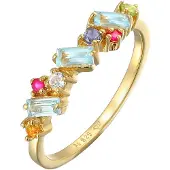 Elli Ring 925 Sterling Silber in Gold | Gr.: 52