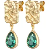 Elli Ohrringe Quarz Tropfen Organic Design 925 Silber Elli Premium Gold