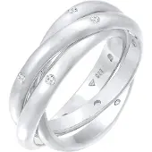 Elli Ring Wickelring Trio Basic Zirkonia 925 Silber Elli Premium Silber