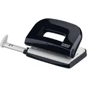 Novus E 210 Locher (10 Blatt Lochleistung, mit Anschlagschiene, für Haushalt und Heimbüro) schwarz g