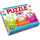 Multigra Pädagogisches Lernspiel Puzzle 3-in-1 für Kinder, 75 Teile, ab 5 Jahren