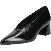 Högl Damen Pumps schwarz Leder in Knautschlack Größe: 41/2