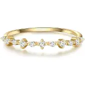 Glanzstücke Ring - Sterling Silber Ring Zirkonia - Gr. 50 - in Gold - für Damen