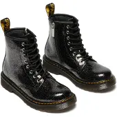 Dr. Martens Boots - 1460 J - Nebel Glitter - Black/Silber/Nebel - - 33 - Stiefel