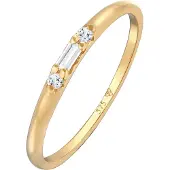 Elli Ringe - Ring Topas Baguette Verlobung 375 Gelbgold - Gr. 58 MM - in Gelbgold - für Damen