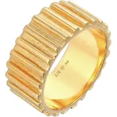 Elli Ring Bandring Relief Rillen Breit 925 Silber Rhodinierten Elli Premium Gold