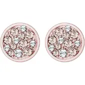 Elli Ohrringe Kreis Kristalle 925 Sterling Silber Elli Rosegold