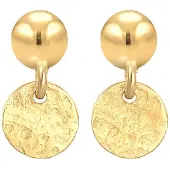 Elli Ohrringe Stecker Kugel Plättchen Antique 375 Gelbgold Elli Premium Gold