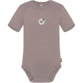 Normani Outdoor Sports Baby Merino Body Kurzarm Tauranga in Rosa | Gr.: 56