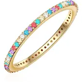 Glanzstücke Ring Sterling Silber Zirkonia in gelbgold | Gr.: 54