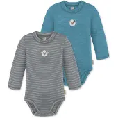Normani 2er Pack Baby Merino Langarmbody „Tuai" - 9401