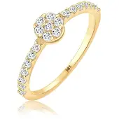 Elli Ringe - Ring Verlobungsring Topas Edelstein Fein 585 Gelbg - Gr. 54 MM - in Gold - für Damen