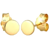 Elli Ohrringe Plättchen Kreis Rund Basic 375 Gelbgold Elli Premium Gold