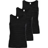 Ammann Herren Unterhemd 3er Pack - Jeans, Verlängerter Rücken, Baumwollmischung Anthrazit / 2XL