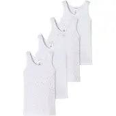 Schiesser Unterhemd Allday Basic in rosa-weiss | Gr.: 128