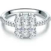 Trilani Ring - Sterling Silber Ring Zirkonia - Gr. 52 - in Silber - für Damen