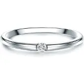 Trilani Ring - Sterling Silber Ring Diamant - Gr. 52 - in Silber - für Damen