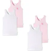 Schiesser Unterhemd Allday Basic in weiß/rosa | Gr.: 98