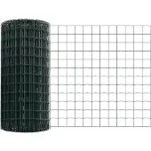 vidaXL Euro-Zaun mit Pfosten 50 x 0,6 m PVC-beschichteter Stahl Grün