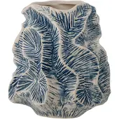 Bloomingville Creative Collection - Guxi Vase H19,5 cm - Blaues Steinzeug