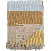 Creative Collection - Isnel Decke aus Recycelter Baumwolle 160x130 cm - Gelb