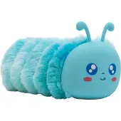 Idena - Schlamperetui Fluffy Raupe mit Reißverschluss, ca. 22 x 8 x 8 cm großes Federmäppchen in Blau