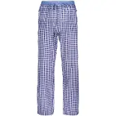 Luca David Pyjamahose Olden Glory Pants in grau+blau | Gr.: XXL