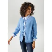 Aniston CASUAL Strickjacke mit trendigen Bindebändern zu schließen