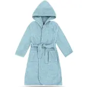 Normani Kinder Bademantel aus Bio-Baumwolle Ljubljana in Hellblau | Gr.: 110/116