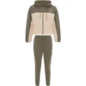 Tom Barron Trainingsanzug Freizeit Trainingsanzug Reißverschluss in khaki | Gr.: S