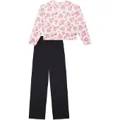 Schiesser Pyjama Mädchen Baumwolle rosa bedruckt, 176 810681-0001-01760
