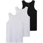 TWO SOON 3er-Pack Tanktop in Bright White | Gr.: 122/128