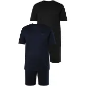 Men Plus Langer Schlafanzug in navy blau | Gr.: L