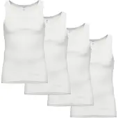 Ammann Unterhemd "Unterhemd Feinripp Unterhemden 4er Pack 4er Pack", Herren, Gr. XL, N-Gr, weiß, Obermaterial: 100% Baumwolle CO., Unterhemden Unterhemd