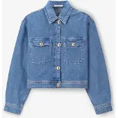 Sissy-Boy Jeansjacke Mit Goldfarbenen Knöpfen - Blau | Größe: XL