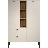 Trendteam Wohnen Sao Paulo Highboard Kaschmir/Evoke Eiche B/H/T ca. 93/140/42 cm