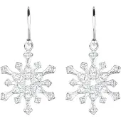 Elli Ohrringe Schneeflocke Winter Zirkonia 925 Silber Elli Wei?