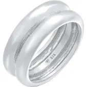 Elli Ring Bandring Double Unisex 925 Ring Elli Premium Silber