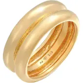 Elli Ring Bandring Double Unisex 925 Ring Elli Premium Gold