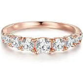 Trilani Ring - Sterling Silber Ring Zirkonia - Gr. 47 - in Gold - für Damen