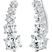 Elli Ohrringe Earclimber Klassik Kristalle 925 Silber Elli Silber