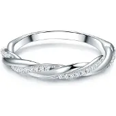 Trilani Ring - Sterling Silber Ring Zirkonia - Gr. 50 - in Silber - für Damen
