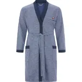 Jan Vanderstorm Hausanzug "Morgenmantel SOGIR", Herren, Gr. 3XL, blau, Obermaterial: 60% Baumwolle CO. 40% Polyester COOLMAX PES(Coolmax)., Homewear-Sets Hausanzug