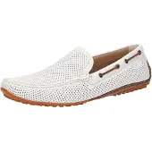 Sioux Slipper "Carulio-706", Herren, Gr. 44.5 (UK 10), weiß, Obermaterial: 50% Kalbsleder CAL. 50% Kalbsnappaleder CANA. 100% Gummi rubber., Schuhe Slipper