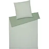 Elegante Soft-Flanell-Bettwäsche-Garnitur Tender Farbe Tannengrün Größe 135x200+40x80 AL