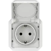 Legrand 069640L Plexo New Einsatz Schutzkontakt-Steckdose Steckklemmen, EB, IP44 IK08, Ultraweiß
